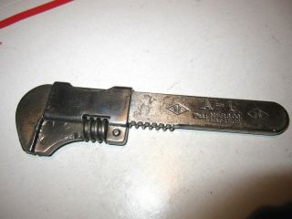 Antique Frank Mossberg Co.  No.  A - 1 Rare Bicycle Wrench Adjustable Wrench 5 "