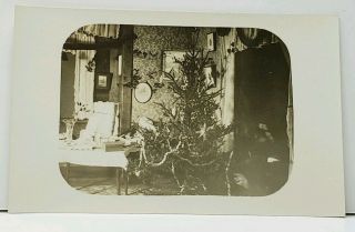 Rppc A Victorian Christmas Tree C1910 Real Photo Postcard H17