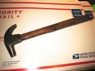 Antique Unknown Maker Farriers Hammer W/hand Made Handle Good Antique Cond.