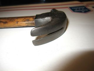 ANTIQUE UNKNOWN MAKER FARRIERS HAMMER W/HAND MADE HANDLE GOOD ANTIQUE COND. 4
