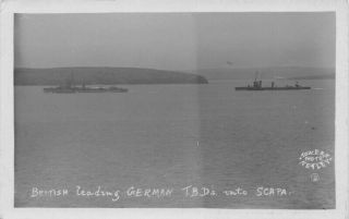 British Leading German T B D S Into Scapa Flow Towers Netley Nefley Photo 2