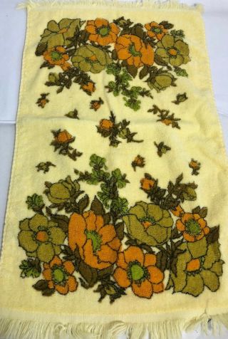 Vintage Cannon Royal Family Towel Set Of 2 Face Towels 2 Wash Cloths Floral (P2) 2