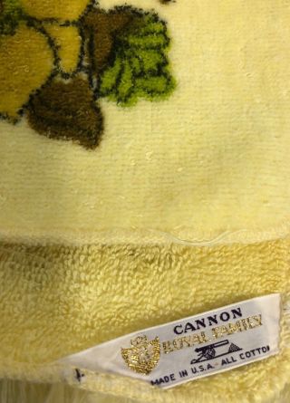 Vintage Cannon Royal Family Towel Set Of 2 Face Towels 2 Wash Cloths Floral (P2) 3