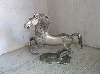 1981 Anson Pewter Galloping Horse Figurine 3 3/4 "
