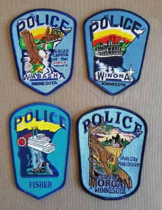 Usa - 4 X Different Police Patches - Minnesota 17