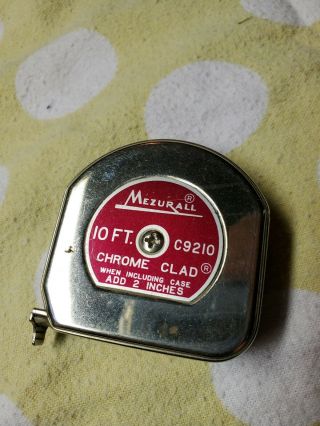 Vintage Lufkin 10 Ft Mezurall C - 9210 Tape Measure Pocket Size (usa)