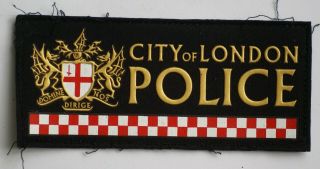 Obsolete City Of London Police Patch With Rubberised Letters From Early 2000 