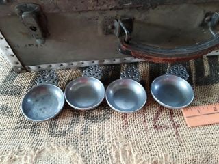 Set Of 4 Stede Pewter Porringer Bowls With Handles 2.  5 " Small Condiment Side