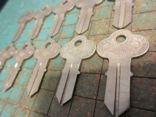 10 Rare Vintage OEM Chicago Lock Co.  K4 Key Blanks - USA 2