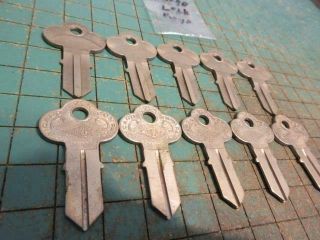 10 Rare Vintage OEM Chicago Lock Co.  K4 Key Blanks - USA 4