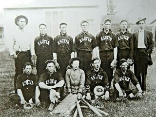 Vintage Photo Baseball Team Asotin Washington 10 X 8 Black & White Reprint