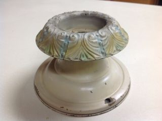 Vintage - Antique Single Socket Ceiling Light Fixture Pressed Tin/metal Ornate