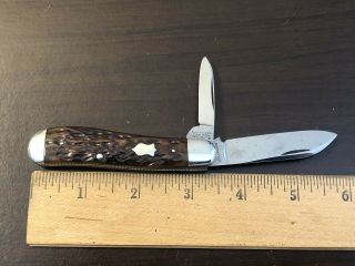 Vintage Winchester USA 2956 Jigged Bone 2 Blade Jack Knife 3