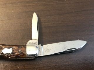 Vintage Winchester USA 2956 Jigged Bone 2 Blade Jack Knife 4