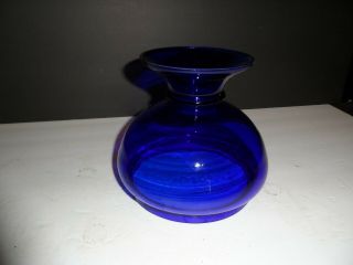 Hurricane Lamp Shade Vintage Oil / Colbalt Blue