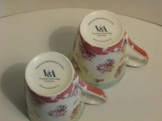 (2) Victoria & Albert Museum V & A Roses Bone China Coffee Tea Cup,  Mug 5