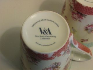 (2) Victoria & Albert Museum V & A Roses Bone China Coffee Tea Cup,  Mug 6