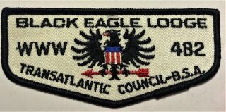 Black Eagle Oa Lodge 482 Bsa Transatlantic Council Germany Old Twill F - 4 Flap