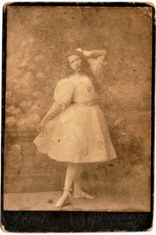 Ballet,  Dancer Ballerina,  Petersbourg,  Nevski,  Russian Antique Photo