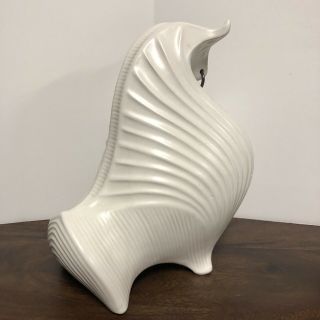 Jonathan Adler Retro Mid Century White Ceramic Pottery Bull Contemporary 2