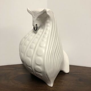 Jonathan Adler Retro Mid Century White Ceramic Pottery Bull Contemporary 4