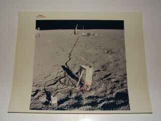 Apollo 14 Eva Lunar Experiments Red Serial " A Kodak Paper " 8x10 Nasa Photo