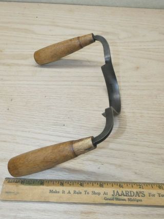 Vintage wood carvers inshave or bent Drawknife Wood Carving tool 2