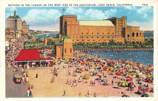 C20 - 2848,  Lagoon On The West Side Of Auditorium,  Long Beach,  Ca. ,