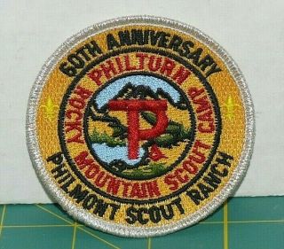 Philmont Scout Ranch 60th Anniversary Jacket Patch Rocky Mountain Scout Ranch