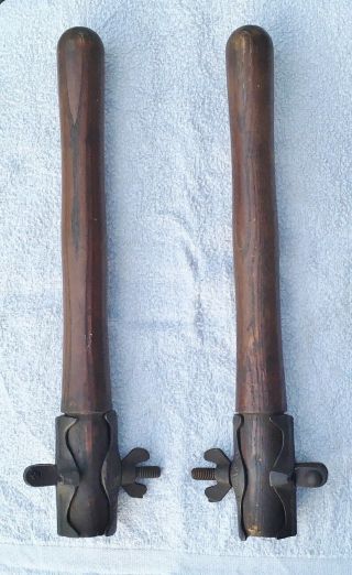 H Disston And Sons 2 Man Crosscut Saw Handle Set 1871 Patent Date