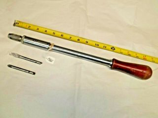 Vintage North Bros.  " Yankee " No.  131a Hand Push Screw Driver With 2 Bits,  Usa