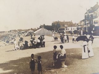 Rppc - Wollaston,  Ma Quincy Beach Scene Early 1900 