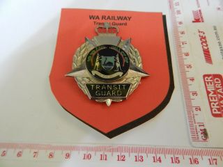 Wa Railwaytransit Guard Cap Badge & Rare