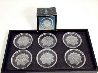 Vintage Set Of 6 Lead Crystal Coasters Made In West - Germany