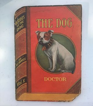 Very Rare Antique Dr A.  C.  Daniels 1901 Book - The Dog Doctor: Diseases Of The Dog