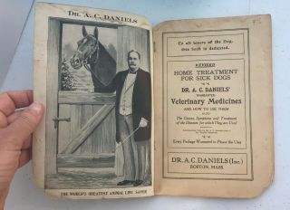 VERY RARE Antique Dr A.  C.  Daniels 1901 book - The Dog Doctor: Diseases of the Dog 3