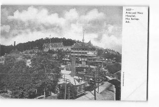 Hot Springs Arkansas Ar Postcard 1901 - 1907 Army And Navy Hospital