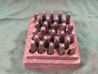 Vintage 1/4 " Steel Punches Alphabet Stamp Metal Wood Leather