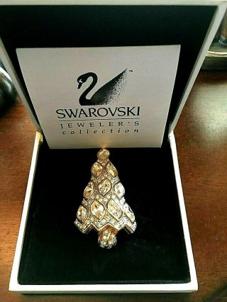 1996 Swarovski Crystal Christmas Tree Pin - Brooch