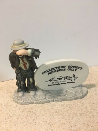 Emmett Kelly Jr.  Flambro Collectors ' Society Members Only Plaque HAND SIGNED 4