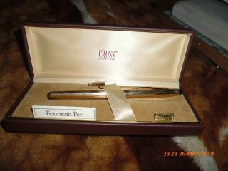 Gold Cross Fountain Pen Model 1506 14k Tip With Paperwork