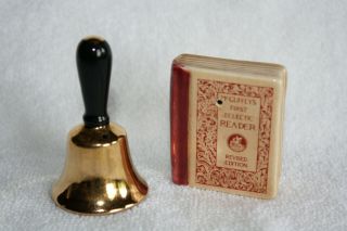 Arcadia Miniature School Bell And Reader Mini Salt And Pepper Set