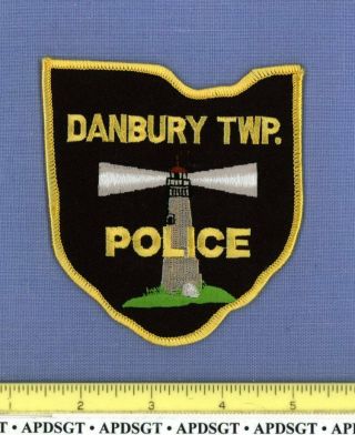Danbury Township Ohio Sheriff Police Patch Lighthouse State Shape
