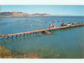 Pre - 1980 Boat Scene Avila Beach - Near Pismo & San Luis Obispo Ca Af4458