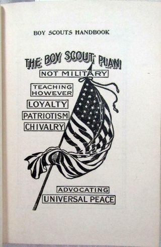 1914 BOY SCOUTS of AMERICA – “Handbook for Boys” – Scoutcraft,  First Aid,  etc. 4