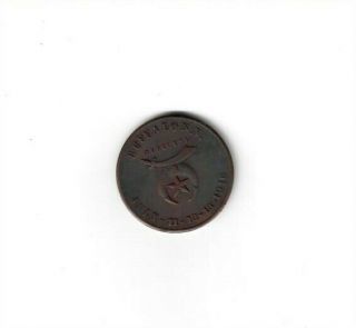 1916 Buffalo York Masonic Bronze Coin Token Medal Ismailia 1.  25 " Very Rare