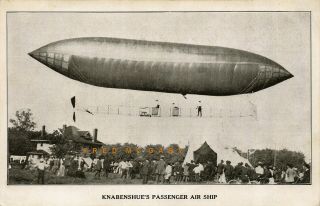 1908 Pioneer Aviation Postcard: Knabenshue 