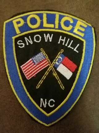Snow Hill Nc Police / Sheriff Patch North Carolina