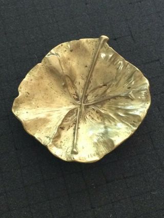 Virginia Metalcrafters Tree Of Heaven Leaf Tray 3 - 58 Va Vmc Brass Rare C.  1951