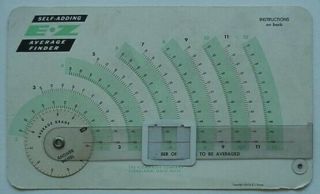 1964 E - Z Grader Average Finder Slide Calculator (e - Z Grader Company,  Cleveland